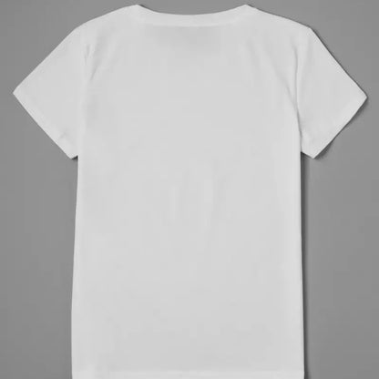 Camiseta estampada branca engraçada com gato