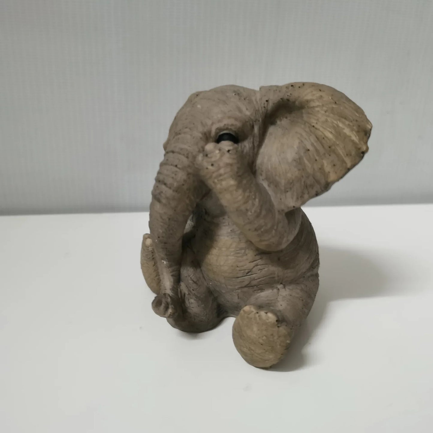 3 tipos de decoração de elefante bebê de resina Lucky Feng Shui Boneca elefante cinza Boneca elefante fofa criativa Decoração para casa