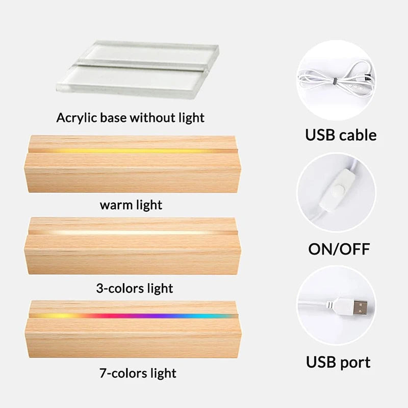 Porta-retratos personalizado com luz noturna, ideal para presentes de Natal, aniversário e outras datas comemorativas.