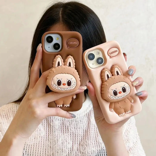 Capa de celular com estampa de boneca monstruosa fofa para iPhone 11 12 13 14 15 16 Pro Max