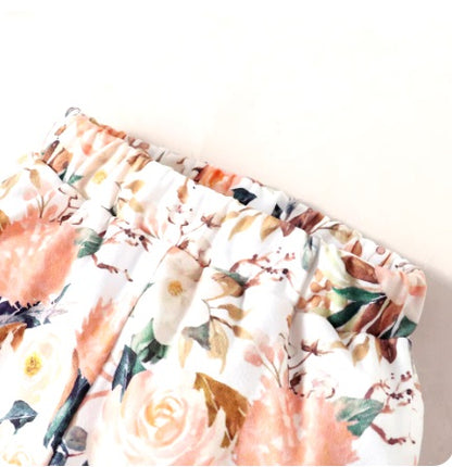 Conjunto de roupas para meninas de 1 a 5 anos, 2 peças, estampa floral, moletom com capuz, manga comprida, blusa + calça, roupa quente de outono e inverno para meninas