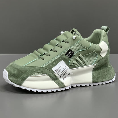 Sapatos plataforma confortáveis e modernos para caminhadas ao ar livre, corrida, acampamento, tênis masculinos com cadarço para todas as estações